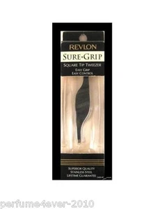 REVLON SURE-GRIP EASY CONTROL SQUARED TIP TWEEZER NEW - Picture 1 of 1