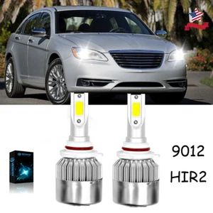 For Chrysler 200 2011- 2014 HIR2/9012 High/Low Beam LED Headlight Bulbs 6000K 2X - Bild 1 von 12