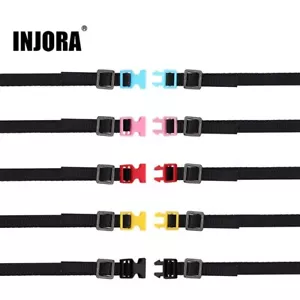 INJORA 5PCS Scale Luggage Rope Roof Rack Tie Down Straps for 1/10 RC Crawler - Picture 1 of 15
