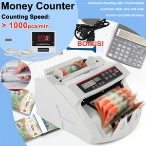 Automatic Money Counter Machine Cash Banknote Counters Digital Display AU Plug - Picture 1 of 12
