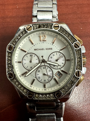 Orologio Michael Kors MK 5504 Knox Cronografo Acciaio Argento e Oro Rosa