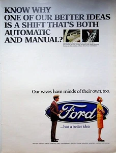 1967 Ford Automotive Corporation Print Ad Wives Have Minds of Their Own Too - Picture 1 of 1