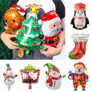 50PCS Santa Christmas Balloons Xmas Tree Holiday Decoration Small Balloon Toy - Picture 1 of 22