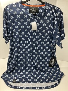 T-shirt Brooklyn Standard Crew motivo DOP Wave da uomo taglia large blu NUOVA - Foto 1 di 9