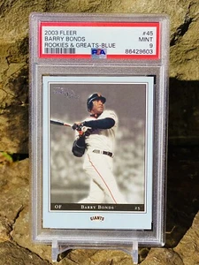 Barry Bonds POP 1 Rookie & Greats Blue /250 PSA 9 POP 2 2003 Fleer Serial # Mint - Picture 1 of 4