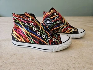 Unisex Converse All Star Chuck Taylor Hi-Top NEON LIGHTS Size Mens 5, Womens 7 - Picture 1 of 23
