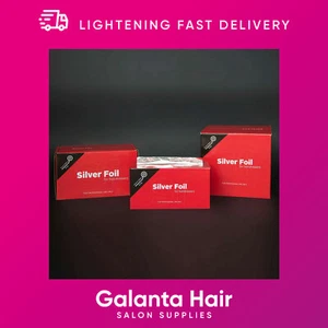Silver Hair Foil for Hairdressers Roll Sizes 100m 250m 500m by 12cm by 15 MU - Picture 1 of 5