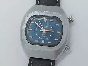 Vintage 1970s Sicura Signal Alarm 17 Jewels Mechanical Watch - Picture 1 of 7