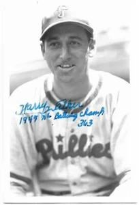 HARRY WALKER Autographed Signed 3.5" x 5.5" Baseball Photo Philadelphia Phillies - Picture 1 of 1