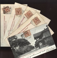 PISA, TENUTA DI SAN ROSSORE ,LOTTO DI 5 CART.F.P.VIAGGIATE 1903 – 1905