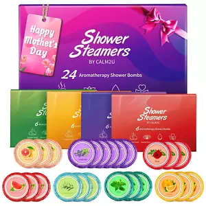 Shower Steamers Aromatherapy 24 Pack - Mothers Day Gifts for Mom, Self Care Birt - Picture 1 of 12
