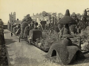 United Kingdom near Kendall Levens Hall Gardeners Topiary Old Photo Frith 1880 - Picture 1 of 3
