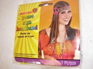 Groovy 60's Peace Sign Headband - Costume Accessories ***New*** - Picture 1 of 1