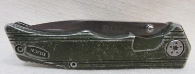 Buck 209 Pocket Knife 2019 Green Aluminum Liner Lock - Image 1 of 4