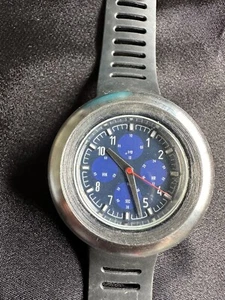 Orologio Vintage Davidoff Acqua Fredda Uomo Quadrante Acciaio Inox Blu - Funziona - Foto 1 di 12