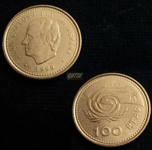 Gutse J.Carlos I-2, 100 Pesetas 1999, Pile Lisse, Sans Circulaire - Picture 1 of 1
