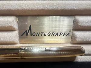 🔴 MONTEGRAPPA penna stilografica placcata oro pistone pennino ORO 14KT garanzia - Foto 1 di 18