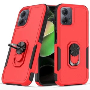 Military Grade TUFF Shockproof Hybrid Armor Case with Ring Grip for Motorola - Picture 1 of 8
