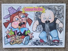 2018 GPK We Hate the 80s RAZIM / POTTER (#1/1) Dual Artist Panoramic Sketch RARE