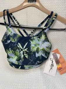 X By Gottex Peach Skin S Wicking Quick Dry 4 Way Stretch Dark Floral NWT - Picture 1 of 12