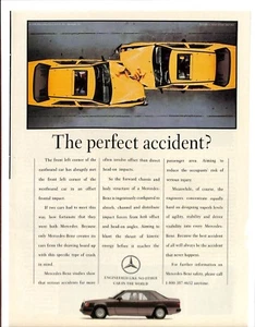 Mercedes-Benz Safety Vintage Print Ad - "The Perfect Accident?" - Picture 1 of 2