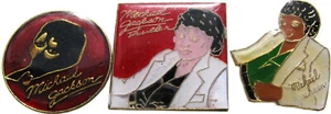 Michael Jackson Lot (3) Pin Pins Badges Badge Collection Set Pack - Imagen 1 de 2