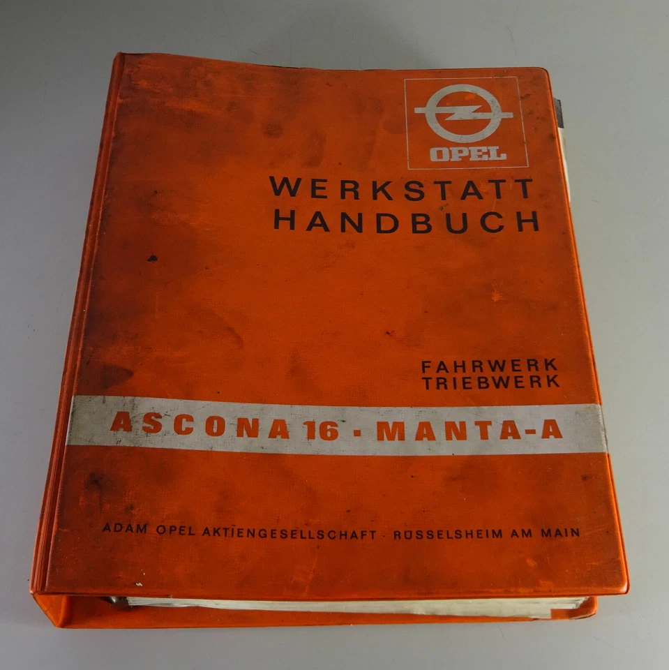 Manual De Taller Opel Ascona 16 / 19 + Manta A Chasis / Motor Desde 09/1970 - Imagen 1 de 4