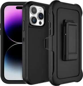 Für iPhone 13/13 Pro/13 Pro Max/Defender Hülle mit Gürtelclip schwarz - Bild 1 von 4