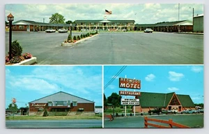 Redwood Center Motel & Restaurant USA 20 Angola Indiana IN ca. 1970er Postkarte - Bild 1 von 2