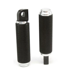 Motorcycle Passenger Pegs Harley Chopper Bobber CFL - Accented Black Anodized  - Picture 1 of 1