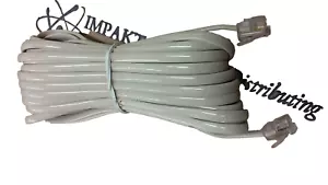 Telephone Line Cord Cable RJ11 DSL Modem Fax, Phone to Wall 24'ft - Almond - Picture 1 of 1