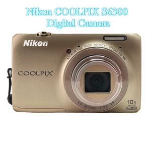 Nikon COOLPIX S6300 Digital Camera 16.0MP 10X Optical Zoom AE/FE Lock Gold Color - Picture 1 of 11
