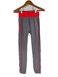 Riva EE. UU. Talla Única Mujer Pantalones de Yoga Leggings Gris/Rojo Talla Pequeña Alta - Imagen 1 de 4