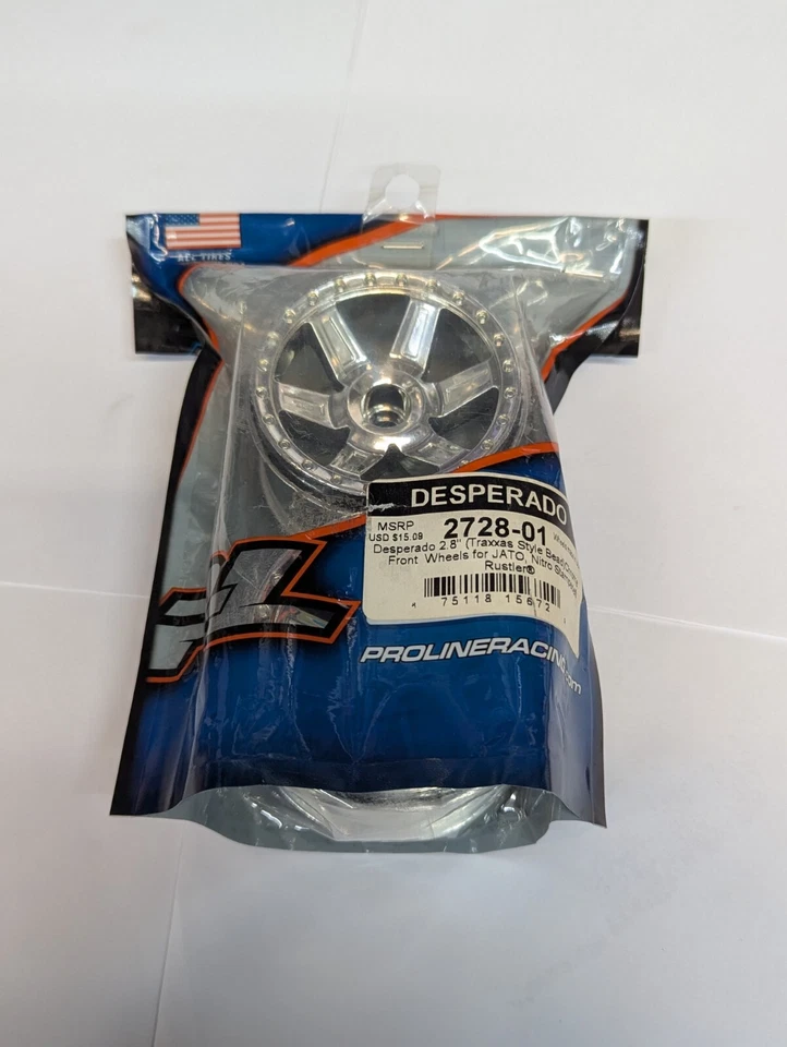 PRO-LINE Desperado 2.8" Chrome Wheels Front Jato/Nitro Stamp/Rust PRO2728-01 - Image 1 of 1