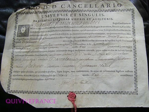 DIPLOME DE MAITRE DE CONFERENCE FACULTE DE MEDECINE DE MONTPELLIER 1767 (2) - Picture 1 of 3