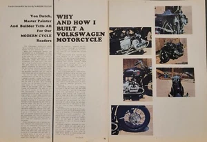 1967 Von Dutch / Warum ich ein Volkswagen Motorrad baute 2pg Artikel - Bild 1 von 1