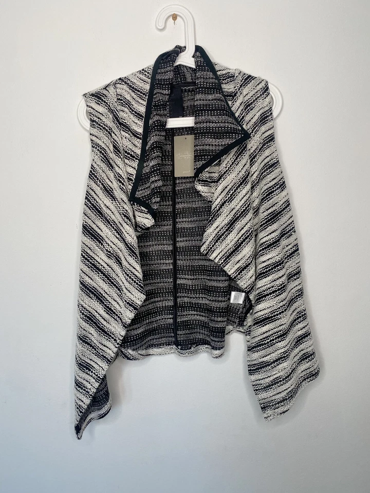 Anthropologie Dolan Cárdigan Suéter Chaleco Blanco y Negro Mujer XS NUEVO CON ETIQUETAS Foto 1 de 4