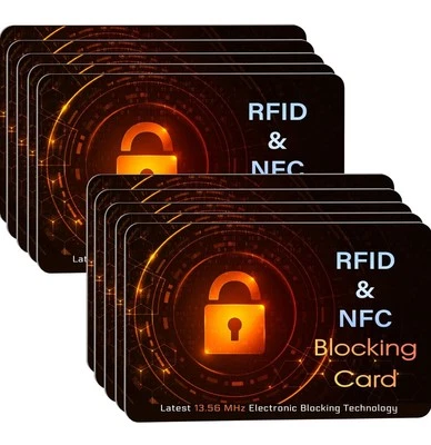 SAITECH RFID & NFC Shield Blocking Protection "10 Card Pack"