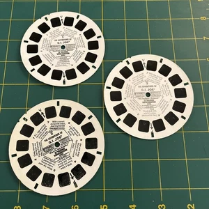 COLOR RARO Gaf B585 Las Aventuras de GI Joe View-master 3 Carretes Dibujos Animados 1A - Imagen 1 de 2