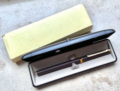 *VINTAGE* MONTBLANC SL (S-Line) Füllhalter, braun, seltene OM Feder - Bild 1 von 4