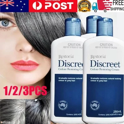250ml Hair Color Restoring Cream Treatment Unisex Restoria Discreet Grey Black - image 1 of 4