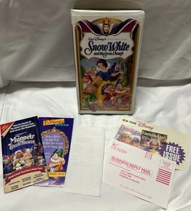 Walt Disney Masterpiece Collection Snow White and the Seven Dwarfs VHS 1524 - Picture 1 of 9