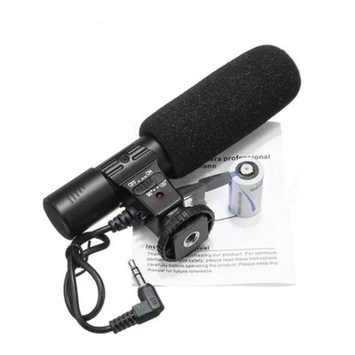 DC 3V Jack DV Stereo Micphone Mic For Nikon D7000 D300s D5100 D5300 D3300 D3200 - Image 1 of 4