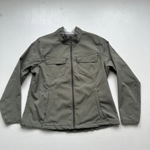 Eddie Bauer Jacket Womens XXL Green Travex Nylon Full Zip Lightweight Jacket - Picture 1 of 7