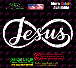 Jesus Faith Christian Religion God Infinity Symbol Car Window Decal Sticker - Picture 1 of 4