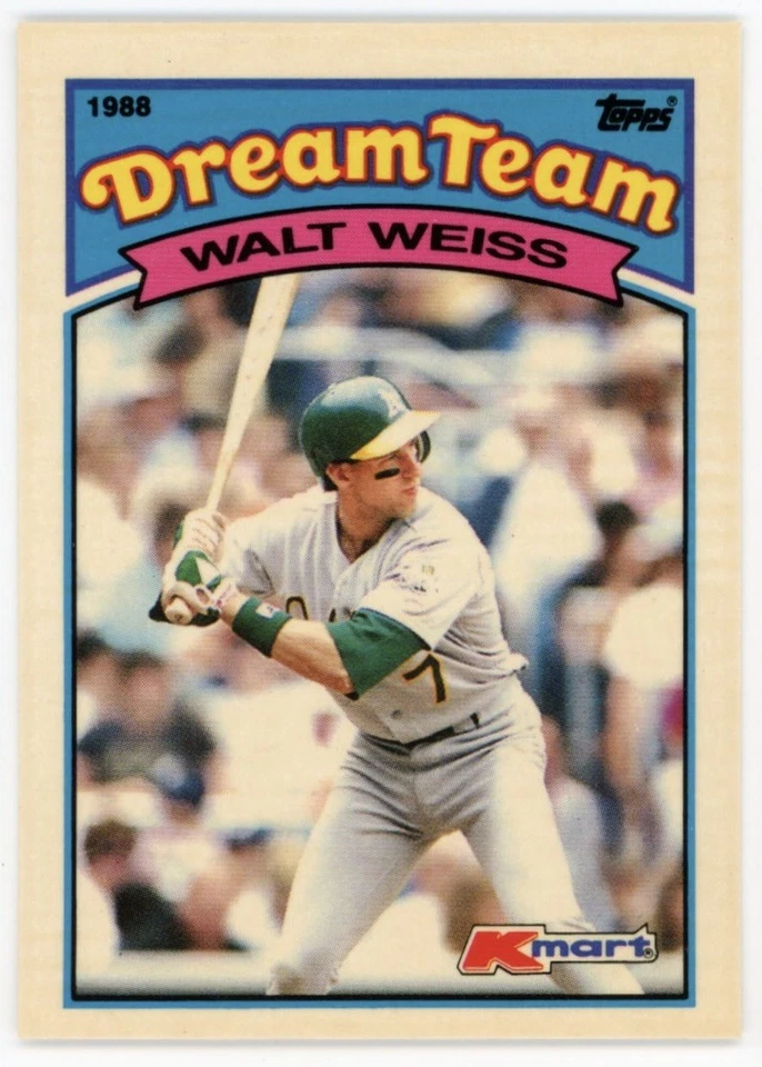 1989 Topps Kmart Dream Team #4 Walt Weiss Oakland Athletics Baseball Card - Image 1 of 1