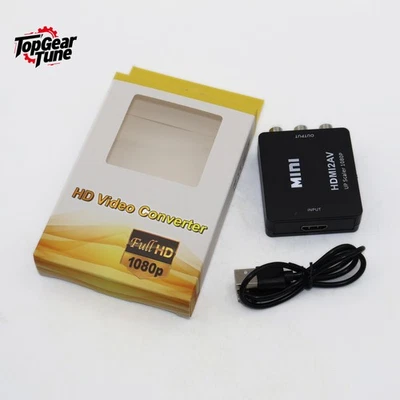 RCA AV to HDMI HD Converter Adapter Composite 3RCA CVBS Audio Video Wii NES SNES