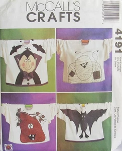 McCalls Crafts 4191 SPOOKY Halloween Applique Mummy Bat Pumpkin Vampire Pattern - Picture 1 of 2