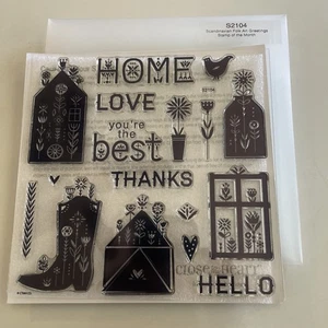 CTMH Scandinavian Folk Art Greetings S2104 Cling Stamp Set (NEU) - Bild 1 von 3