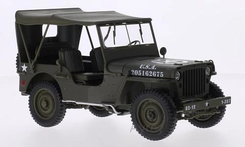 Welly Diecast Jeep Willys greeen U.S. Army (Closed)  1:18 Scale - Image 1 of 1